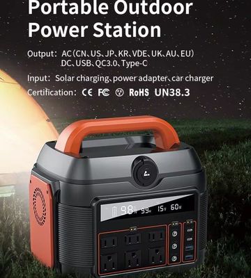 Camping familiar al aire libre Estación de energía solar de 600W con batería y carga de paneles solares