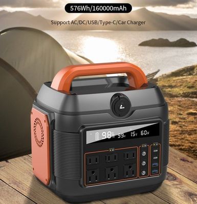 Camping familiar al aire libre Estación de energía solar de 600W con batería y carga de paneles solares