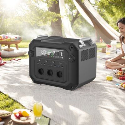 Invertidor bidireccional Invertidor 2500W para campamento Estación de energía portátil para el hogar exterior