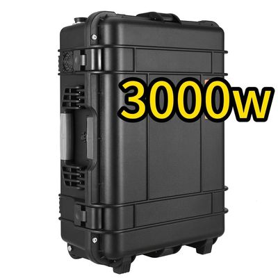 Estación eléctrica portátil de almacenamiento de energía de 3000W/3000wh Material de cáscara de aleación ABS para viajes