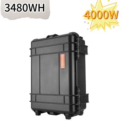 Caja de tiro negro Generador solar portátil de 4000W Estación de energía para la fotografía de drones al aire libre