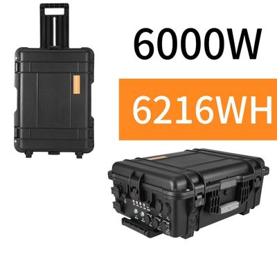 ODM/OEM Material de la cáscara de aleación ABS 6000W/6216wh Generador solar LiFePO4 para el hogar al aire libre