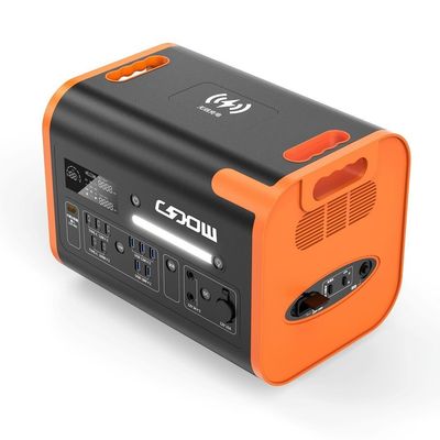 40ah Generador solar enchufe de energía 2200W portátil camping Estación de energía solar Naranja Negro
