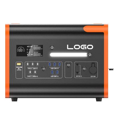 40ah Naranja OEM ODM 2200W Generador solar para el hogar Estación de energía portátil para campamentos al aire libre