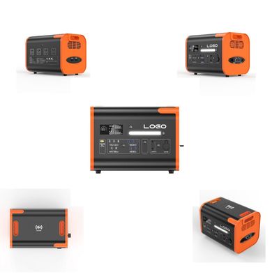 2400W Carga solar portátil Almacenamiento de energía solar Batería Estación eléctrica Naranja Negro