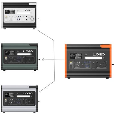 Estación de energía solar portátil para camping de 2400W con LiFePO4 y voltaje de salida CA 220V±5%