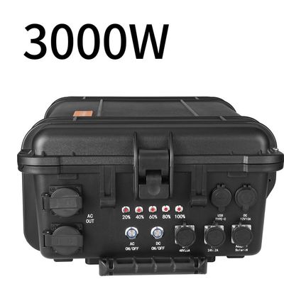 Generador de energía portátil 3000W/3000wh Estación de energía para suministro de energía exterior de emergencia