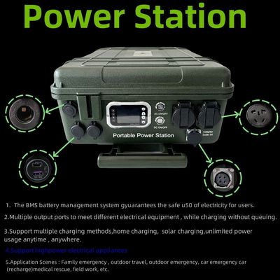 Alcance de SOC 5%-95% 220V Batería de litio de emergencia para el hogar Fuente de alimentación móvil 6000W
