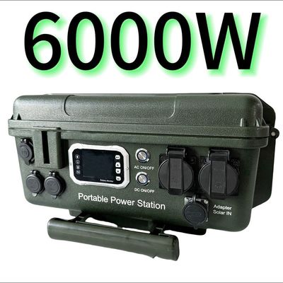 Control MPPT 6000W/6048wh Estación de energía móvil de aire libre portátil AC/DC para productos