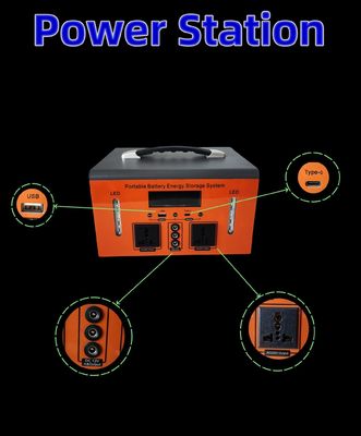 Generador solar de emergencia de emergencia Estación de energía de 500W con adaptador de voltaje de entrada de CC