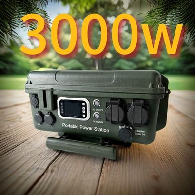 Estación de energía portátil de 3000W para el hogar y el campamento USB-C 45W Cortar el voltaje 35V ± 0,05V