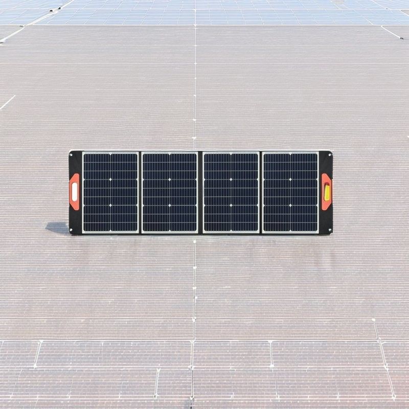 Kit fotovoltaico solar plegable para centrales eléctricas y viajes de campamento 100W 12V soporte ajustable