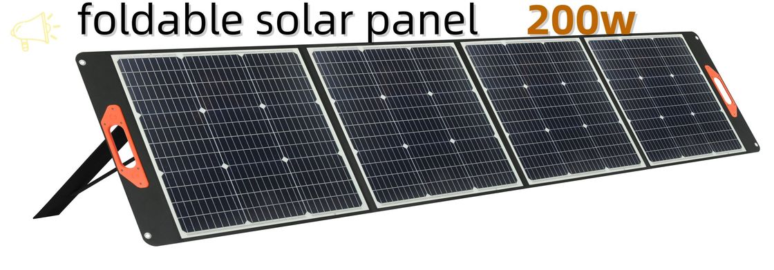 Paneles solares portátiles plegables de silicio monocristalino de 200 W para suministro de energía exterior