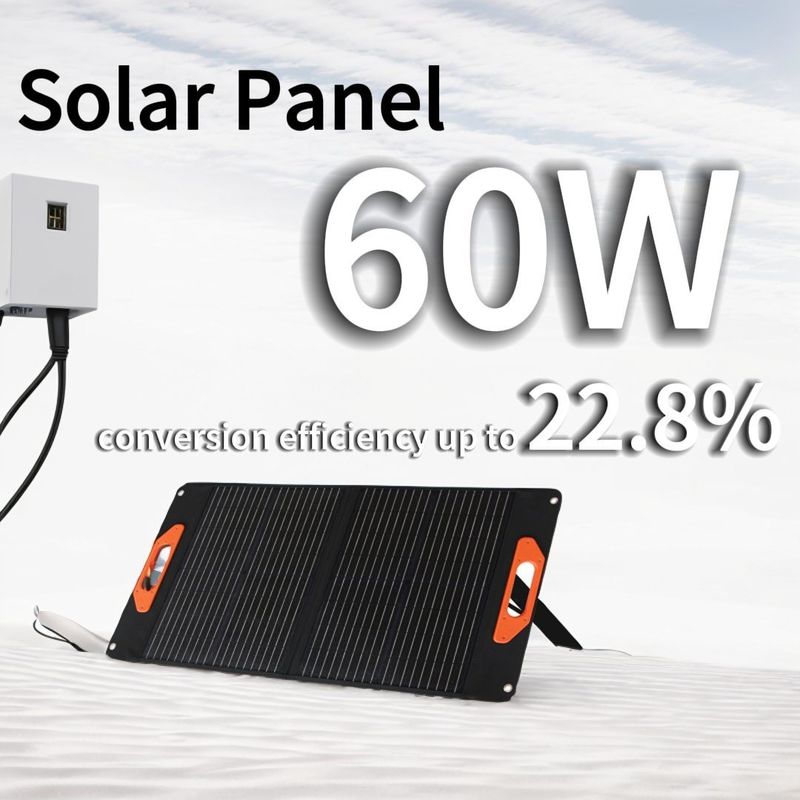 30W*2PCS Panel solar casero con tamaño plegable de 56*63*4,5cm