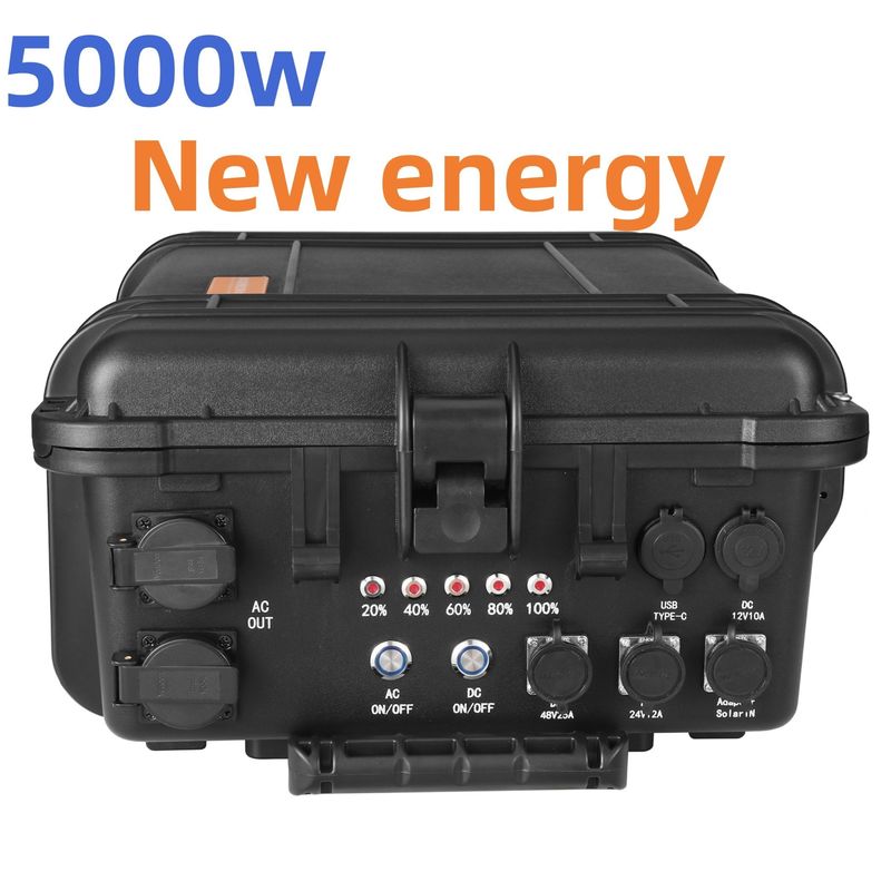 5000W AC salida portátil central de energía solar generador de emergencia inversor recargable Banco de energía con 110V/220V