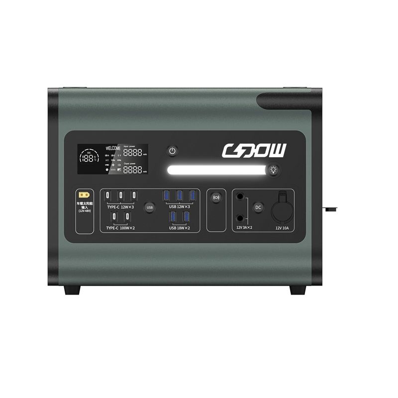 Salida de CA 2200W LiFePO4 Batería de litio Estación de energía portátil para acampar al aire libre