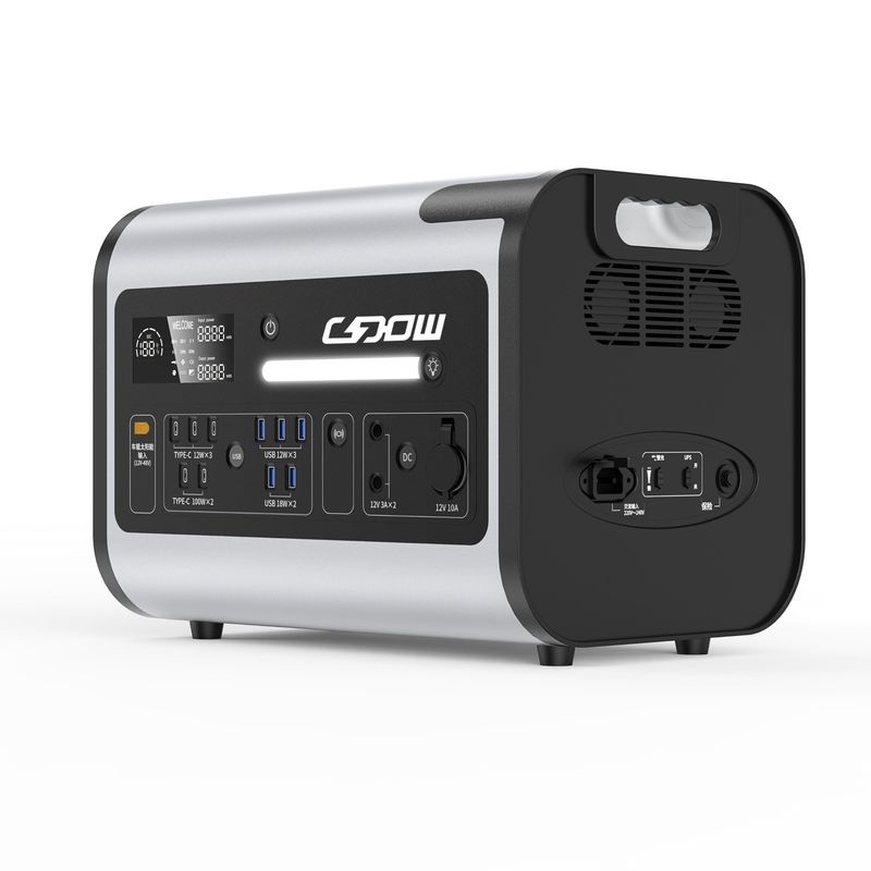 Inversor de onda senoidal pura 220V/2200W Sistema de energía solar Estación de energía para camping al aire libre