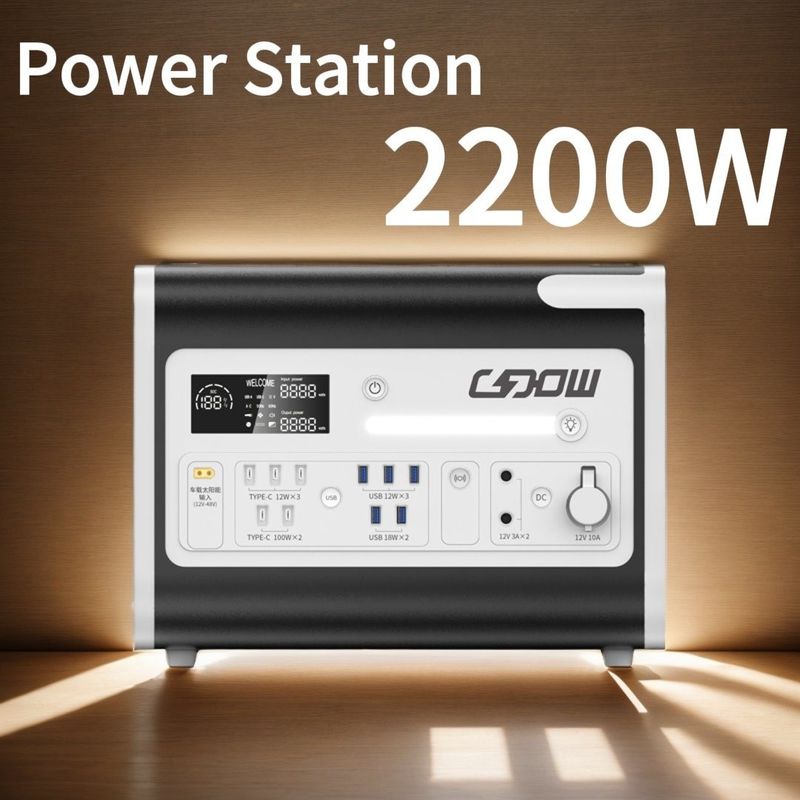 2000W 2200W Tipo negro silencioso Generador de gasolina Estación eléctrica Banco de energía para camping
