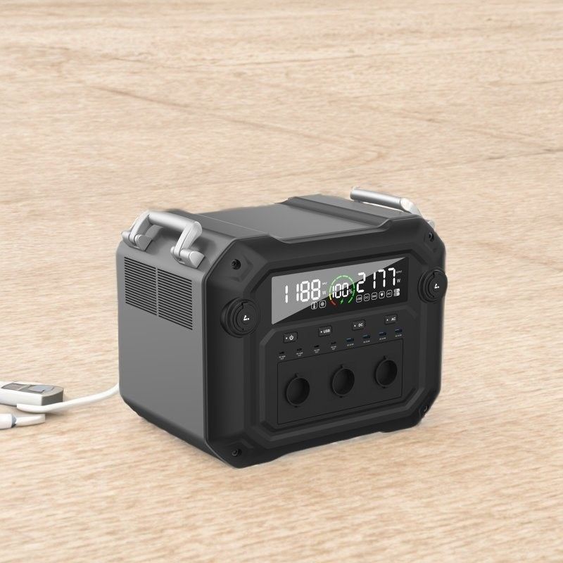 Generador solar de alta potencia de 2500W 2340wh 110V 120V con material de cáscara de perfil de aluminio ABS