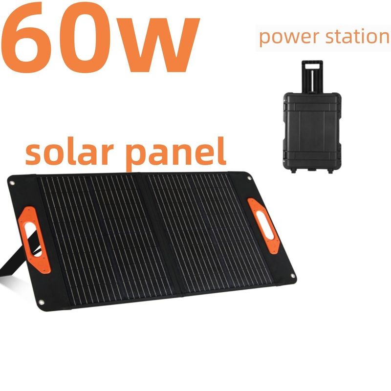 Suministro de energía Paneles solares plegables de silicio monocristalino para camping RV 60W 100W 200W