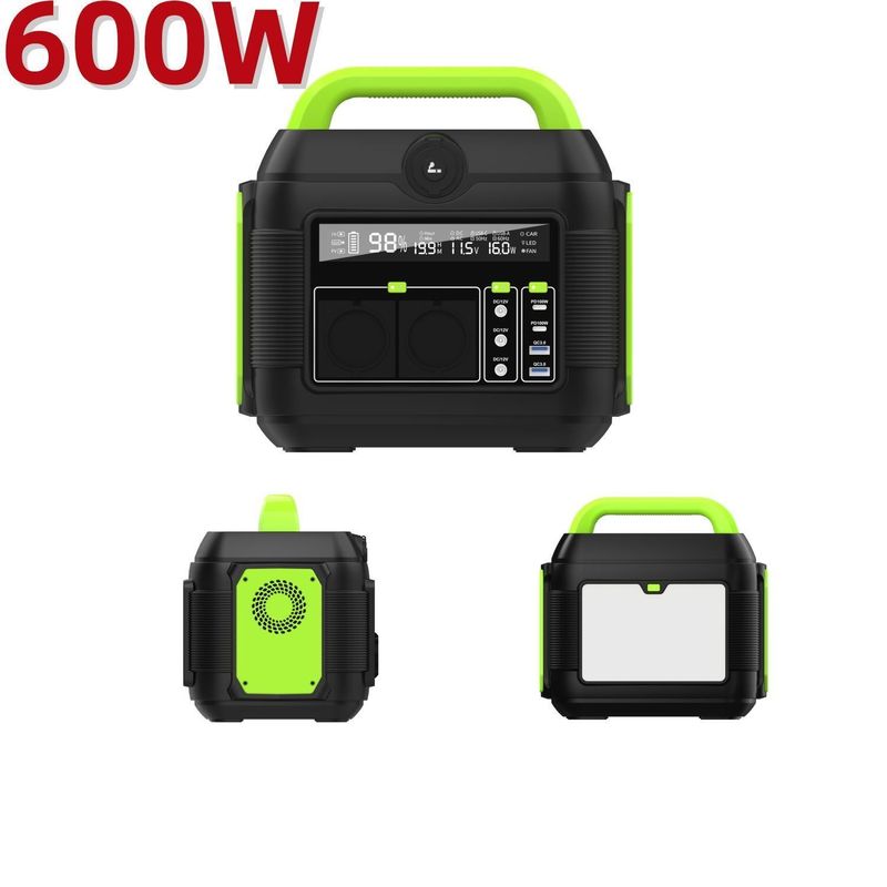 258*212*249mm Estación eléctrica de 600W para la carga solar en el hogar exterior Capacidad 576wh