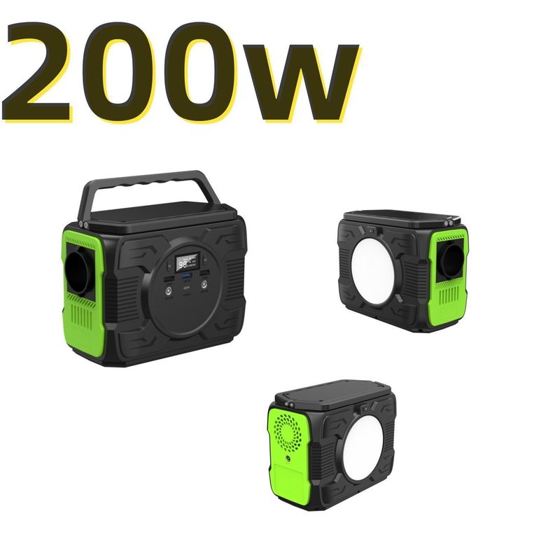 Estación de energía de emergencia de paneles solares de 200W Capacidad de batería de 48000mAh y tamaño 182*102*144mm
