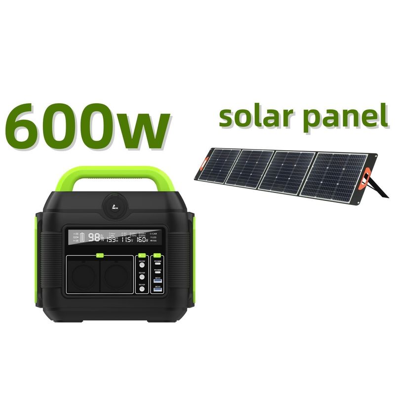 Estación de energía portátil de gran capacidad Generador solar de 600W para viajes sin preocupaciones