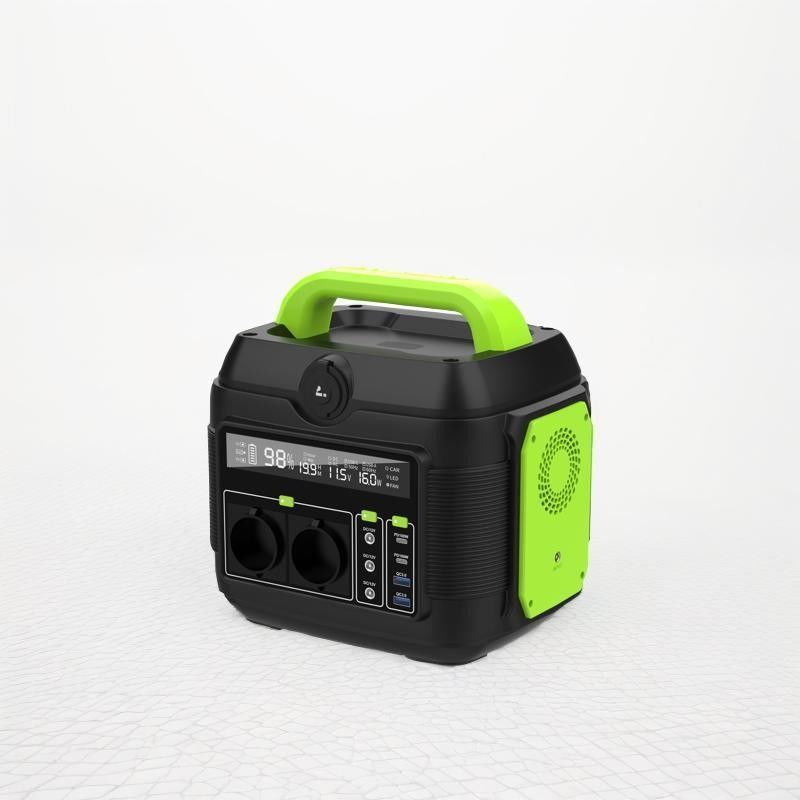 Fuente de alimentación de almacenamiento de energía al aire libre portátil de 600W con pantalla digital y entrada de 110V/220V