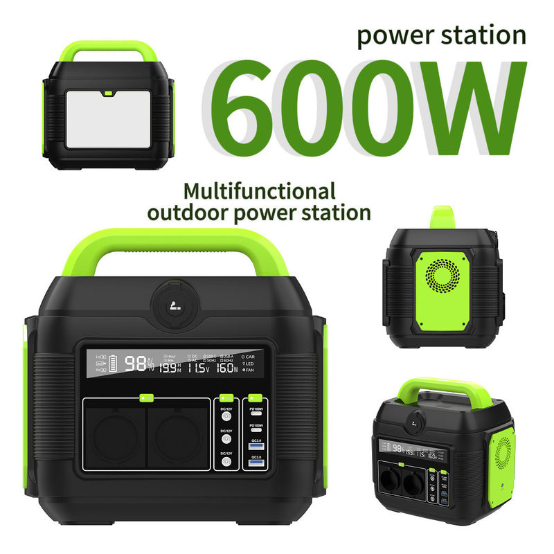 Estación eléctrica portátil de 600W para campamentos al aire libre 500W Banco de energía tipo toma S6 Sudáfrica