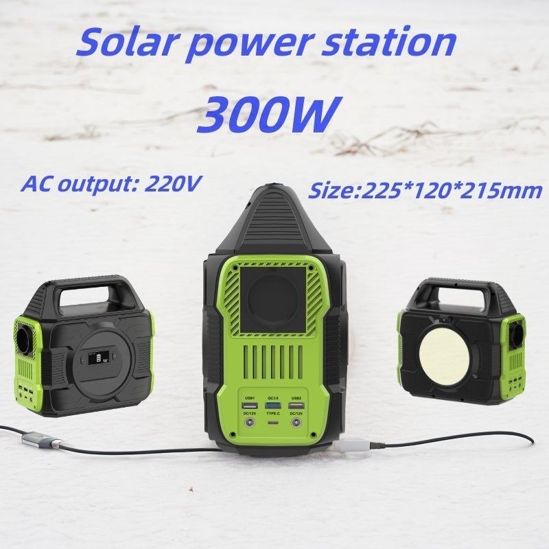 Almacenamiento de energía renovable Generador portátil de 300W para acampar al aire libre y cargar drones