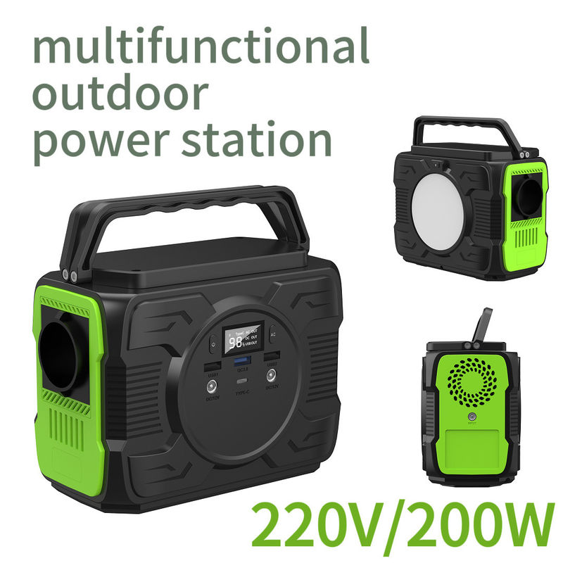 Tipo de almacenamiento de energía de alta capacidad de 200W Fuente de alimentación de 220V Potencia móvil para personalización