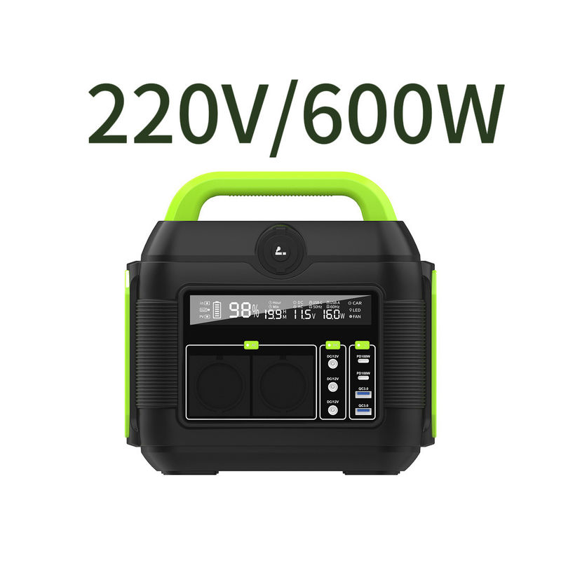 Batería de litio 600W Camping Mini Portátil enchufes de CA Banco de energía 110V 220V para todas las marcas