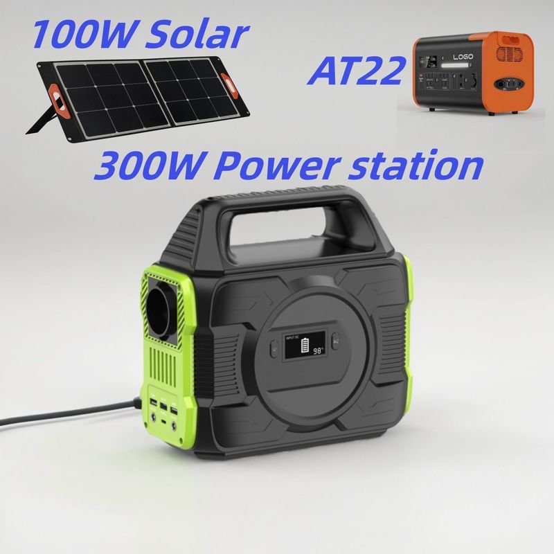 Estación de energía móvil portátil de carga de doble USB tipo C de 300W AC DC para generador solar