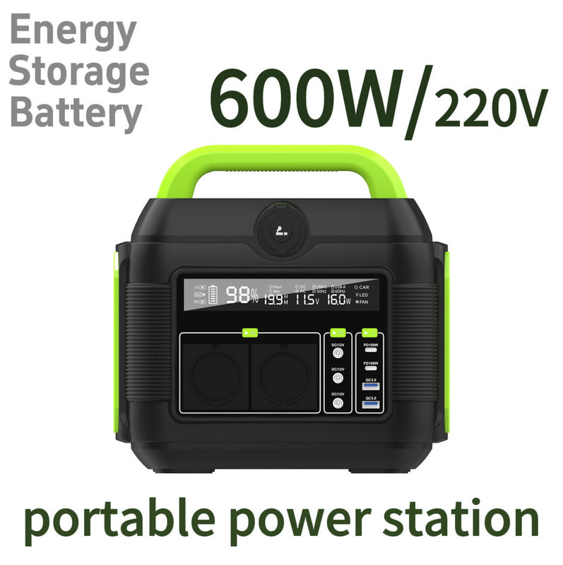 576wh Sistema de almacenamiento de energía solar de capacidad nominal con toma de corriente alterna y banco de energía solar