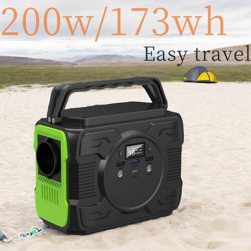 Estación eléctrica portátil 200W Batería de emergencia para campamento LiFePO4 Generador solar para exteriores