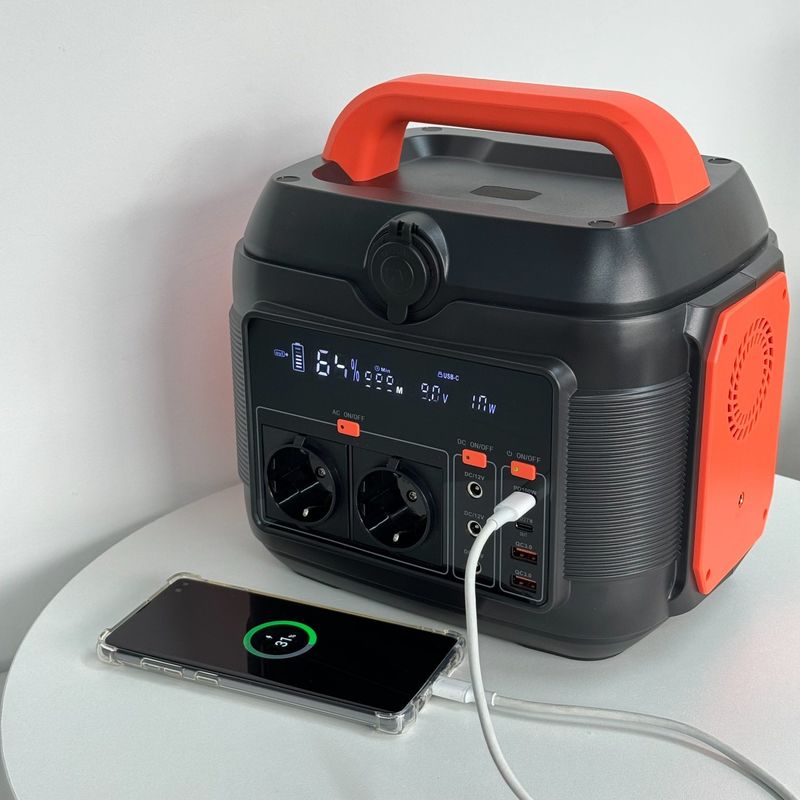 Generador portátil de almacenamiento de energía solar de 600W/300W/2200W para emergencias de acampada, hogar y RV