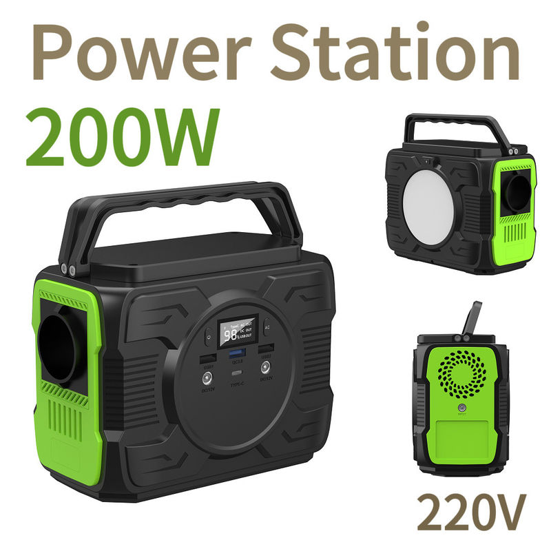 Casa al aire libre Generador solar portátil de 200W con capacidad de batería Batería recargable
