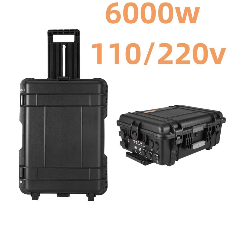 LiFePO4batería Estación eléctrica portátil de 6000W Generador solar para actividades al aire libre