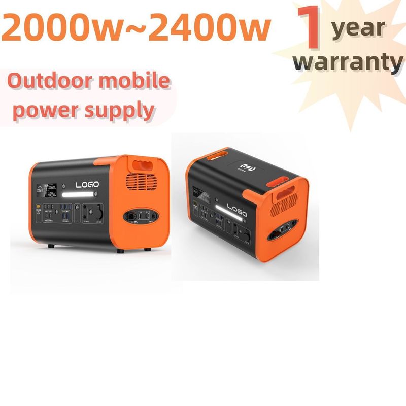 Negro 2024 Productos 2000W/2200W/2400W Estación eléctrica portátil Generadores solares para el hogar