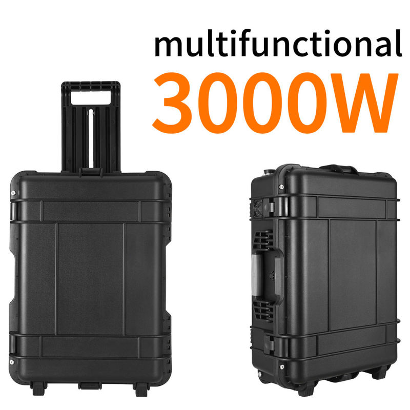15A Max Corriente de salida de CA 3000W Batería de litio LiFePO4 Suministro de energía solar portátil para el hogar al aire libre