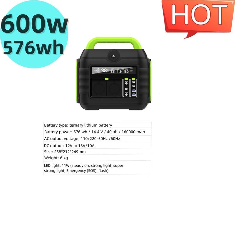 Color personalizable S6 600W Estación de energía solar portátil silenciosa para actividades al aire libre
