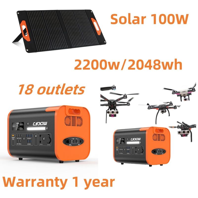 Estación de energía móvil de emergencia RV 2048wh Generador solar portátil para casa