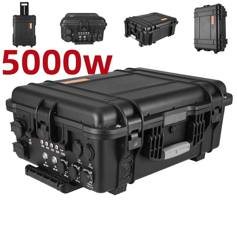 Corriente de salida de CA 15A Max 5000W Cargador solar para emergencia de la central eléctrica móvil