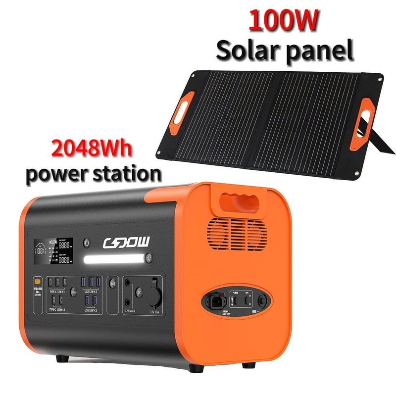 Inversor de onda senoidal pura 2200W Generador de emergencia de fosfato de hierro de litio para portátil