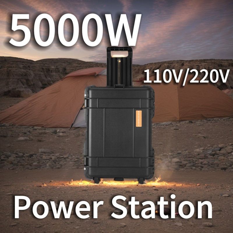 Fuente de energía solar LT-50 Estación de energía portátil de 5000W con aleación ABS de material de cáscara
