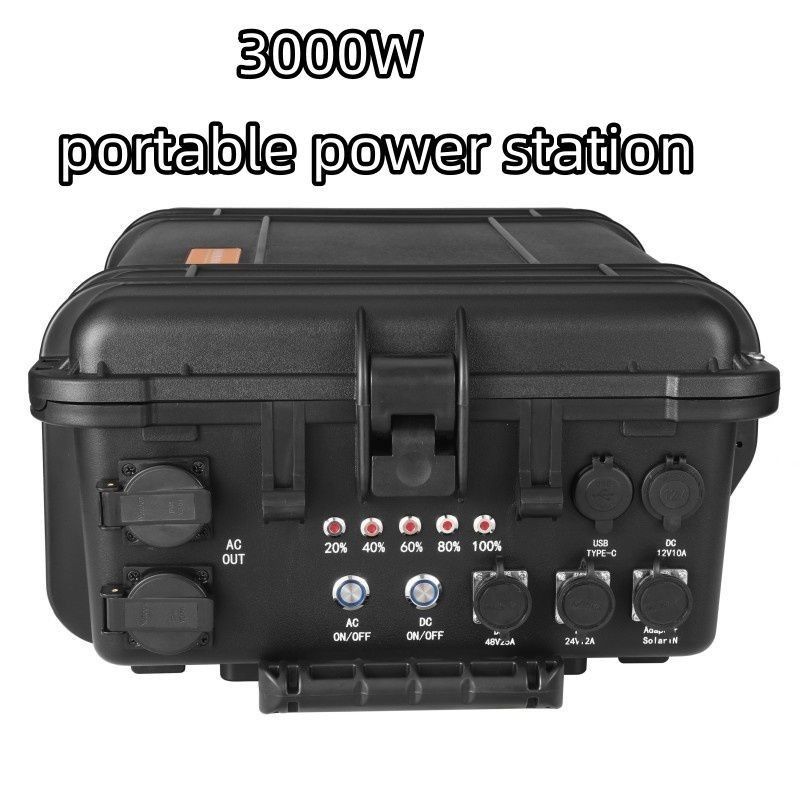 LT-30 Negro Color 3000W Potencia Batería de litio Pull Rod Estación de energía solar portátil