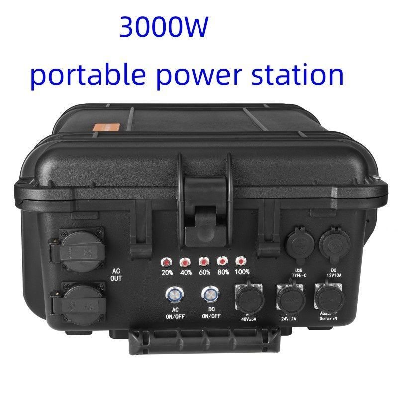 Inversor de onda senoidal pura de 3000W Estación de energía solar portátil de gran capacidad para exteriores