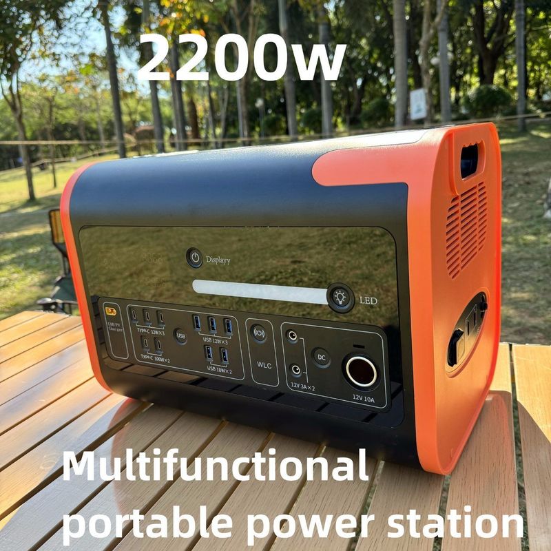 Generador solar de 2200W para carga rápida y carga inalámbrica en situaciones de emergencia
