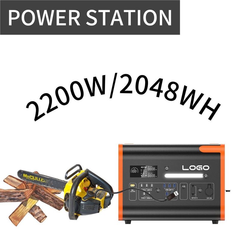 Generador portátil de 1500W Estación de energía solar de carga rápida Suministro de energía ininterrumpido