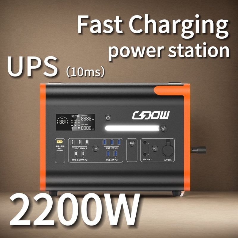 2024 Generador solar portátil 2000W Casa Estación de energía solar de 220V con potencia máxima de 4400W